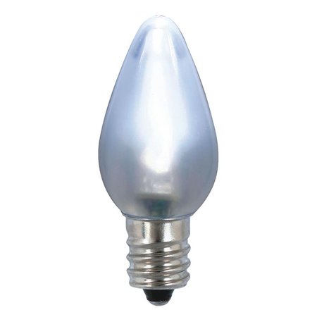 VICKERMAN 0.96 watt 130V C7 Ceramic LED Cool White Bulb with Nickel Base 25 per Bag XLEDSC75-25